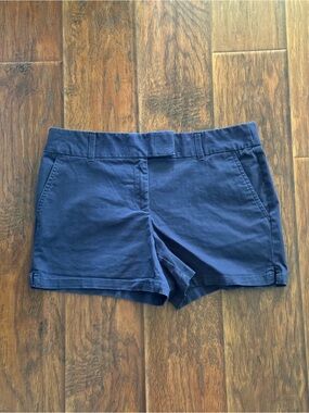 LOFT Navy Stretch Cotton Bermuda Shorts